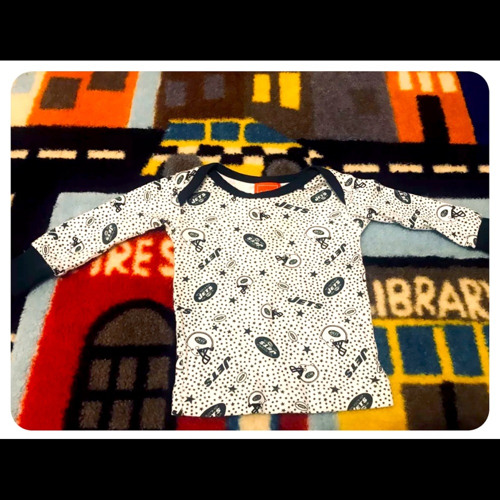 🌻5 for $15 🏷 • Jets NFL Team Apparel Baby Boys Shirt Size 12mo Green White